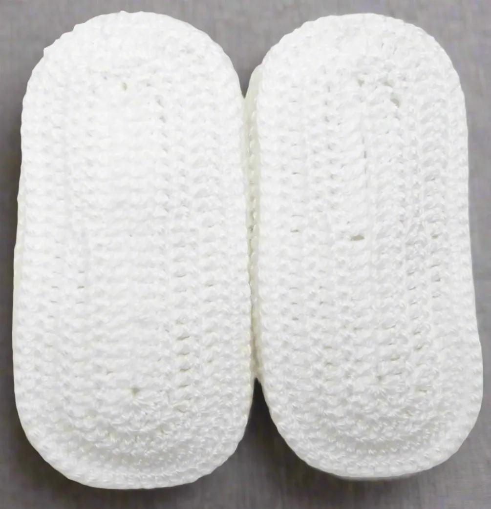 White Pearl Satin Trim Booties
