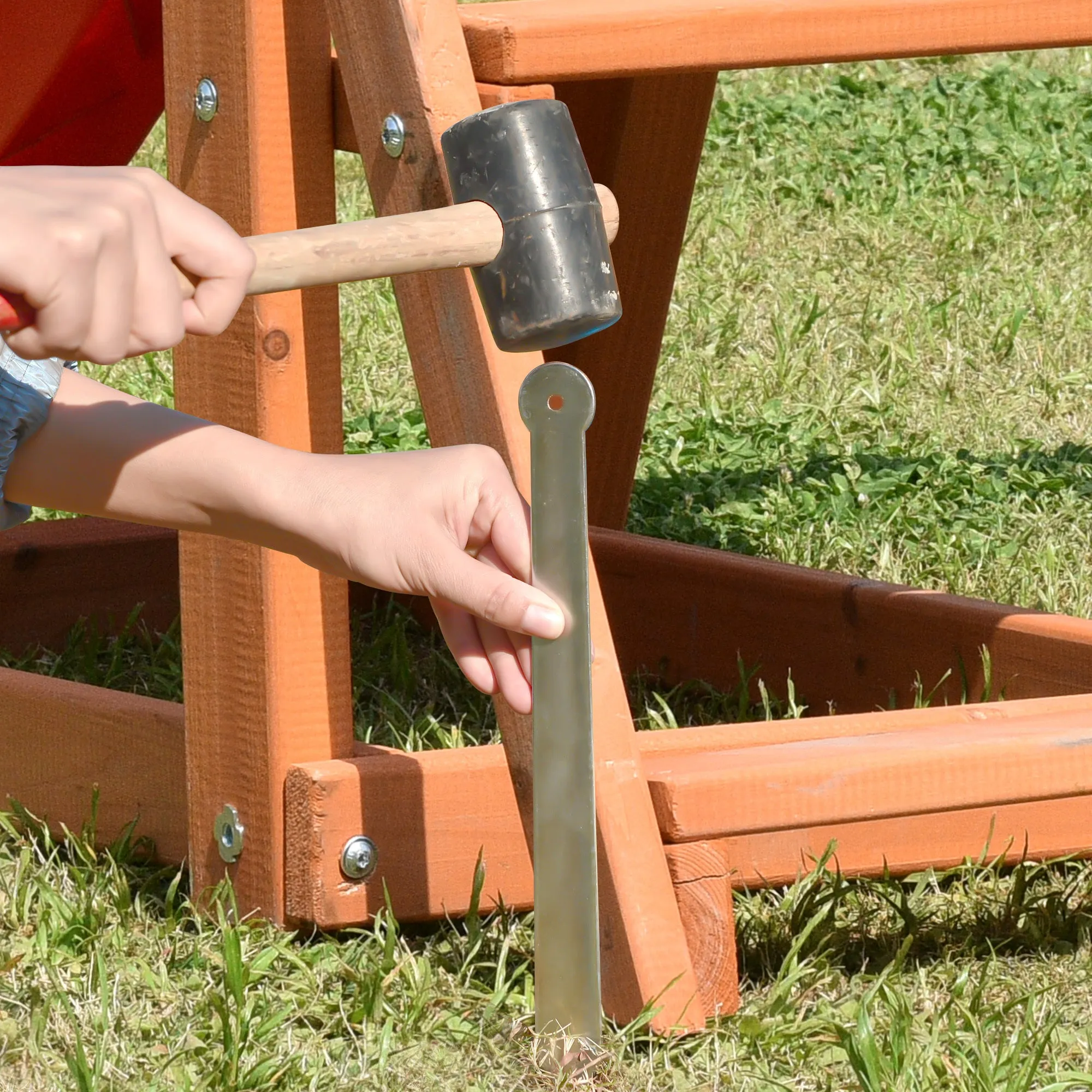 Wooden Swing-N-Slide Set: Ideal for Backyard Fun with Slide, Swings, and Climber. Toddler-Friendly and Easy to Assemble